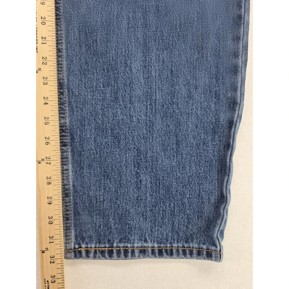 Levi's 550 Relaxed Fit Tapered Leg Jeans 42x32 Medium Blue Denim Red Tag Cotton